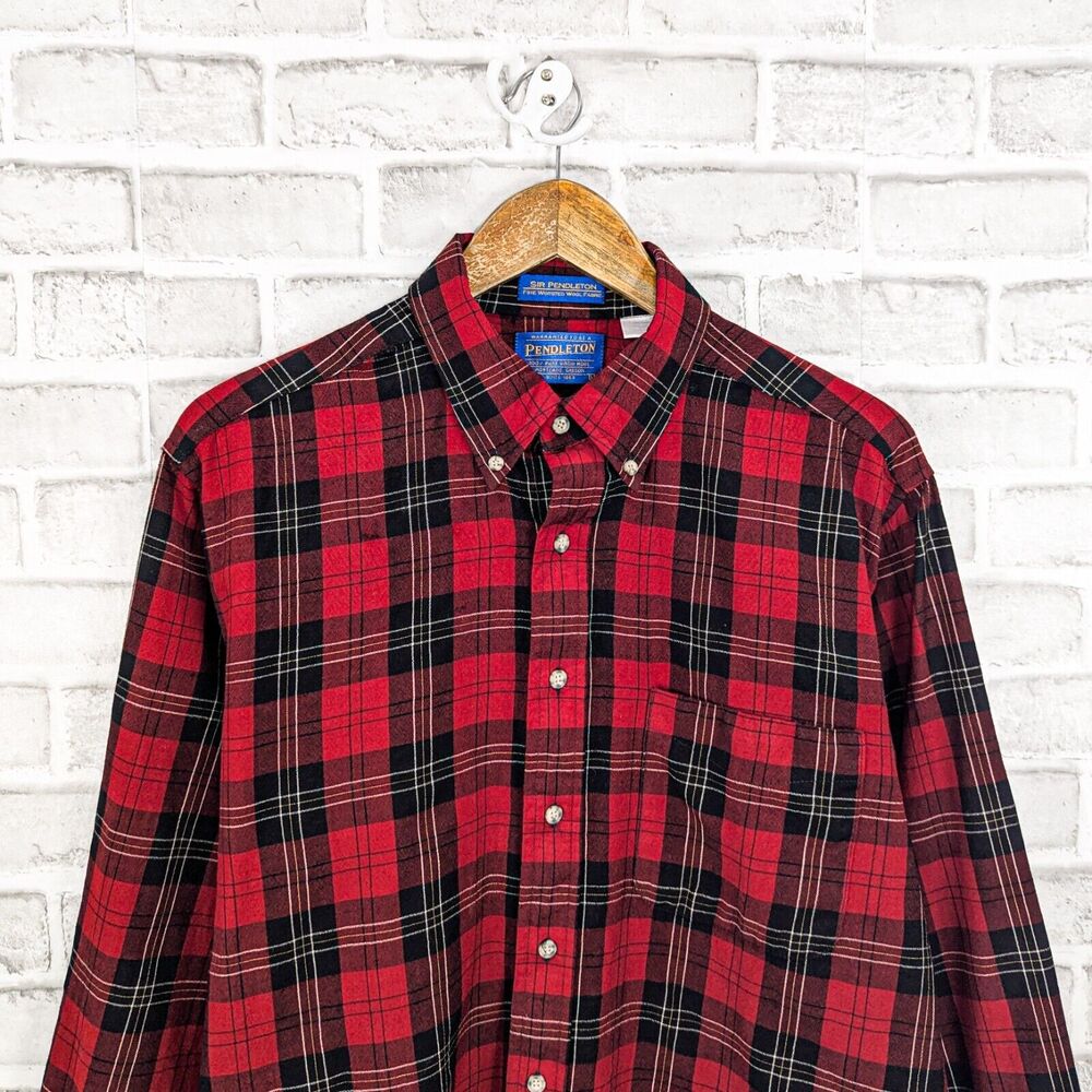 Pendleton Men's Virgin wool Button down flannel s… - image 4